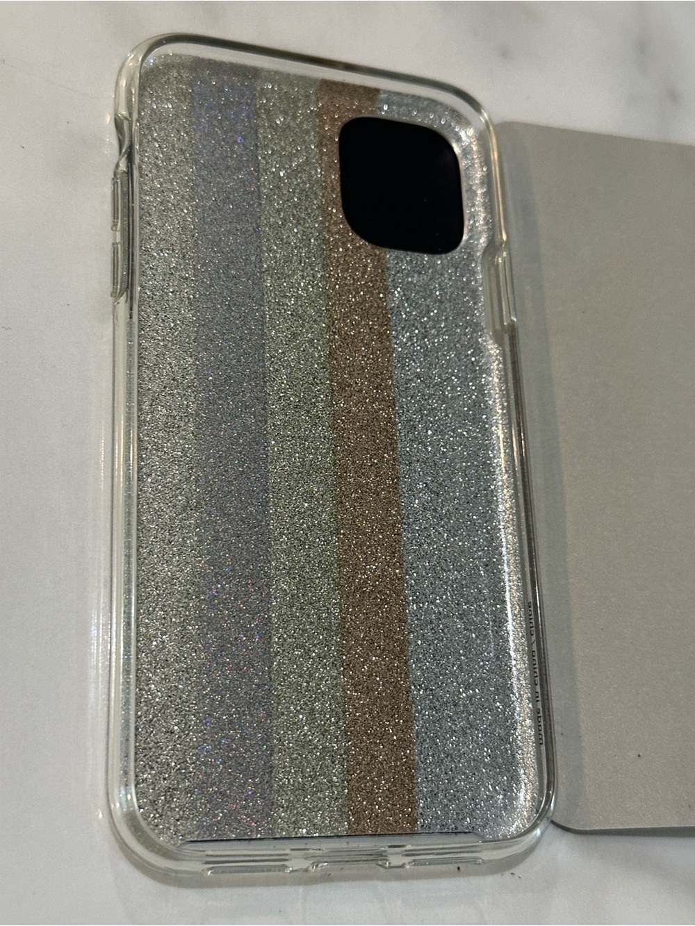 Coach Glitter Stripe Phone Case by Incipio - glitter stripes new without Box - Picture 8 of 8